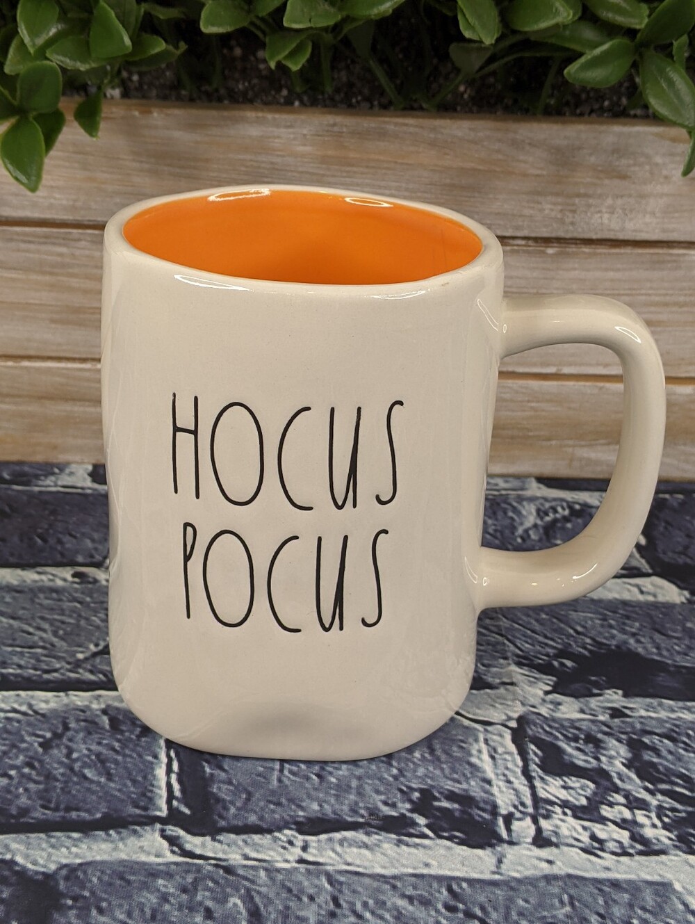 Rae Dunn HOCUS POCUS Halloween Mug - Orange Interior Farmhouse Style Coffee Cup